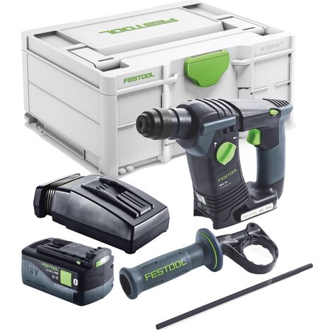 Festool BHC 18-Basic marteau perforateur sans fil 18 V 1.8 J SDS Plus Brushless + 1x batterie 5.0 Ah + chargeur + systainer