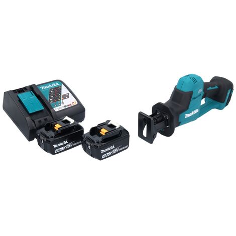 Makita DJR 189 RM Scie recipro sans fil 18 V Brushless + 2x batterie 4,0 Ah + kit chargeur