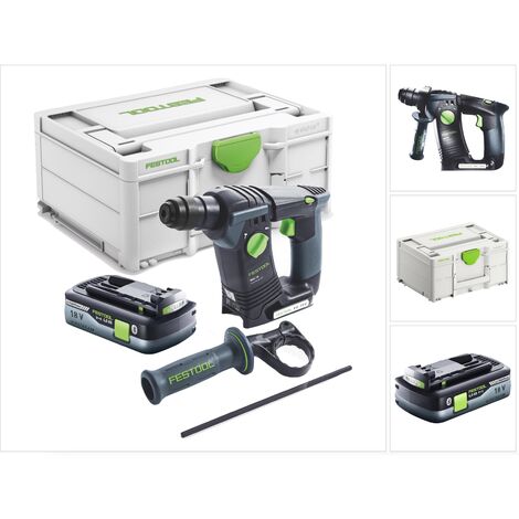 Festool BHC 18-Basic Marteau perforateur sans fil 18 V 1,8 J SDS Plus Brushless + 1x batterie 4,0 Ah + Systainer - sans chargeur