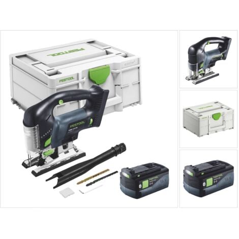 Festool CARVEX PSBC 420-Basic Scie sauteuse pendulaire sans fil 18 V 120 mm Brushless + 1x batterie 5,0 Ah + Systainer - sans chargeur