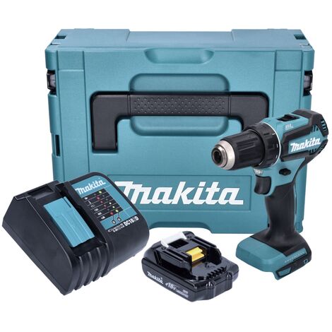 Perceuse-visseuse 18v + 2 Batteries 5ah + Chargeur + Coffret Makpac Makita Ddf484rtj