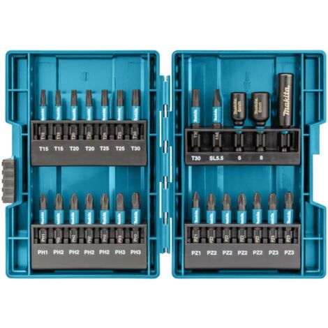 Makita – Jeu d'embouts 90 pièces impact black torsion – Acier S2 traité – Longueur 25/50 mm – Emmanchement hexagonal pour visseuses à chocs - E-03109