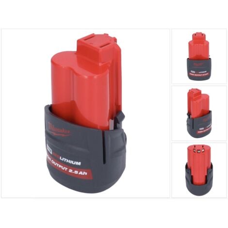 Milwaukee M12 HB2.5 High Output 12 V 2,5 Ah / 2500 mAh Li-Ion Batterie ( 4932480164 )