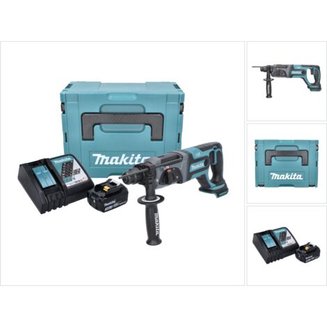 Makita DHR 241 RF1J 18 V Li-Ion Perforateur-Burineur sans fil SDS-Plus + Boîtier Makpac + 1x Batterie BL 1830 3,0 Ah + Chargeur DC 18 RC (1/5)