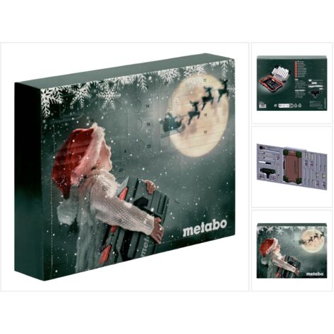 Metabo Calendrier de l'Avent avec 31 pièces d'outillage ( 626694000 ) Embouts / Douilles / Clé à cliquet