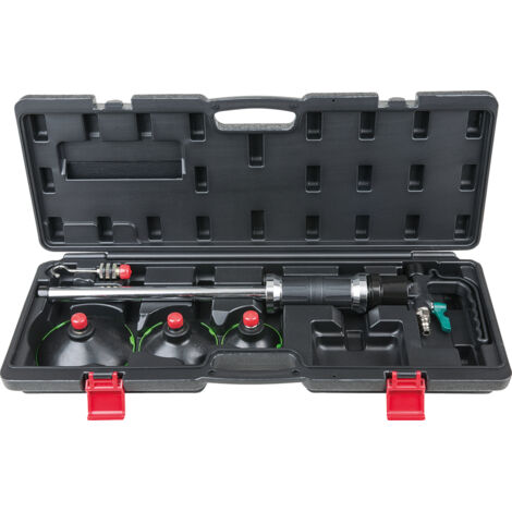 Kstools – Jeu de marteau pneumatique à débosseler 5 pcs – Pour carrosserie – Réglage débit d'air – Acier spécial – Coffret robuste