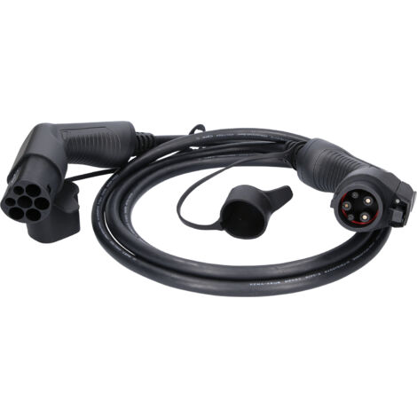 KS TOOLS Câble de charge efuturo droit, connecteur du type 2 vers le type 1, monophase, jusqu’à 7,4 kW, 32 A, 230 V, mode 3, 3 mètres ( 117.7125 )