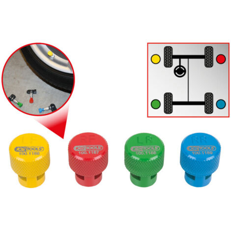 Purgeur de pneus TPMS, 4 pcs (1/5)