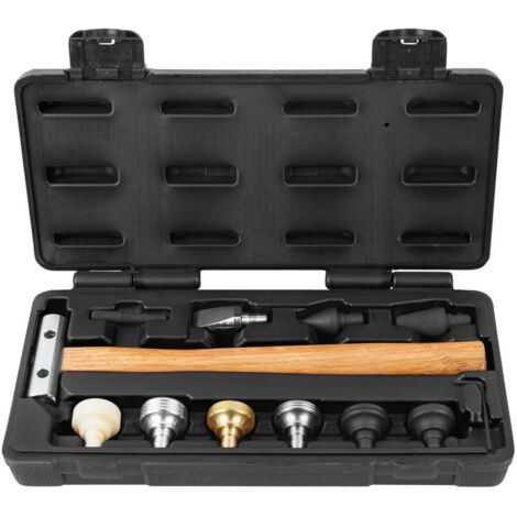 Kstools – Coffret universel de carrosserie 14 pcs – Outils de débosselage en acier spécial – 9 embouts pour redressage carrosserie