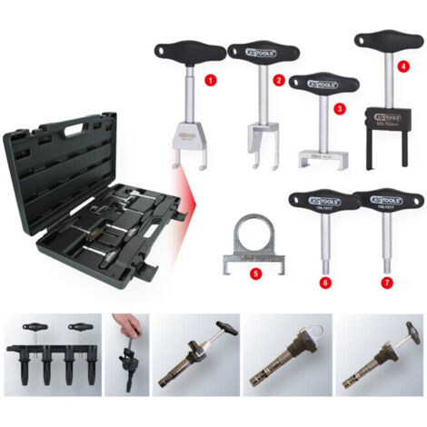 KS TOOLS Jeu d'extracteurs de bobines d'allumage poignée en T pour moteurs VAG et Opel, 7 pcs ( 500.7570 ) (1/5)
