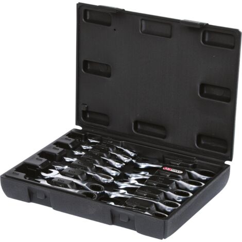Kstools – Jeu de clés mixtes à cliquet courtes 12 pcs – Acier Chrome Vanadium – Système FlankTraction – Tête réversible 72 dents (1/5)