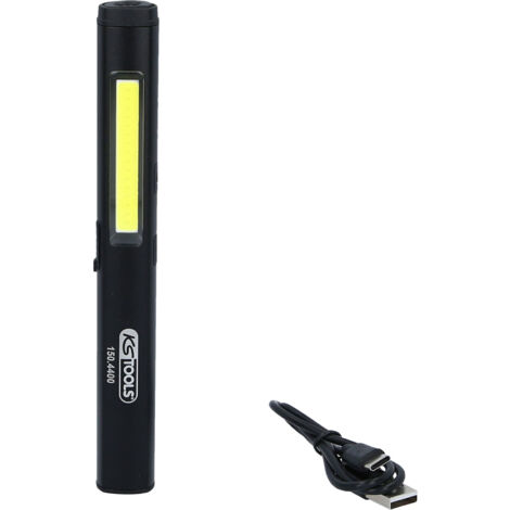 KS TOOLS Lampe d'inspection LED COB Stripe 350 Lumens avec spot UV LED et pointeur laser - 150.4400