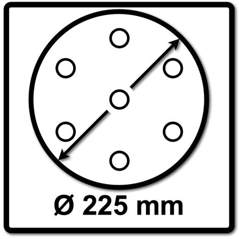 Festool STF D225/128 Disques abrasifs Granat P60 - 225 mm pour ponçeuse à bras PLANEX - 50 pcs. (205654)
