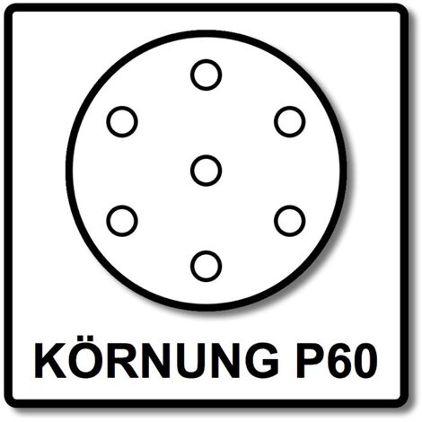 Festool STF D225/128 Disques abrasifs Granat P60 - 225 mm pour ponçeuse à bras PLANEX - 50 pcs. (205654)