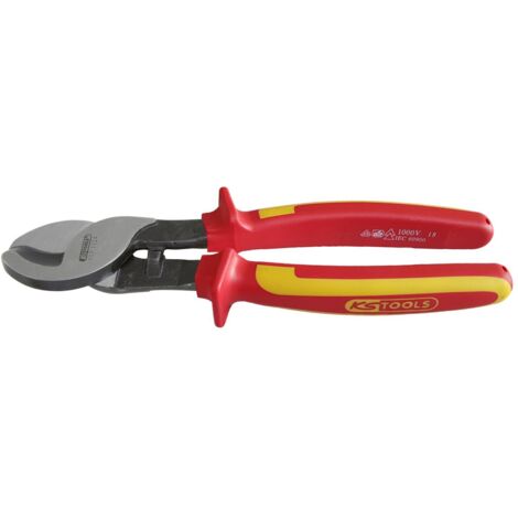 Ks Tools – Coupe-câbles électrique 165mm – Capacité de coupe 50mm² – Acier spécial brunie – Poignée bi-composant pour confort d'utilisation