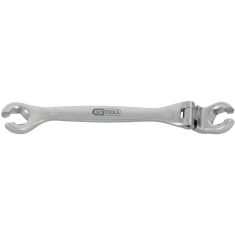 Kstools – Clé à tuyauter articulée 10 mm – Longueur 128 mm – Finition chromée en acier Chrome Vanadium – Angle d'inclinaison 15° (1/3)