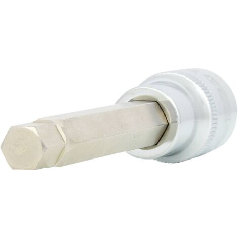 Kstools – Douille tournevis 6 pans intérieur 1/2' – Acier Chrome Vanadium – Longueur 110mm – Ouverture 9mm – Finition chromée brillante (1/5)