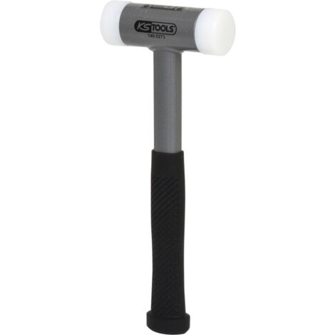 KS Tools - Maillet à embouts plastiques anti rebonds, manche acier, L, 300 mm, Ø 40 mm - 140.5273