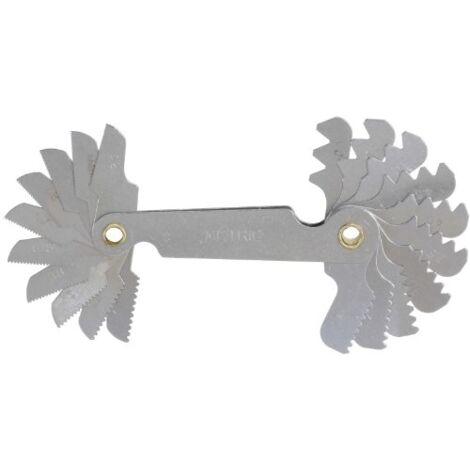 Ks Tools – Jauge de filetage 22 pièces en acier trempé – Dimensions en pouces – Pour mesures précises de filetages intérieurs et extérieurs - D263882