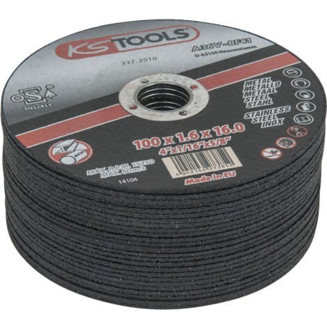 KS Tools - Lot 25 disques à tronçonner Ø100 x1,6 mm - 337.2010 (1/2)