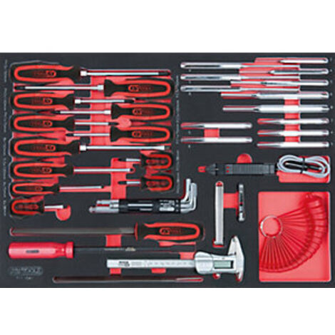 Kstools – Malette de rangement avec 41 outils – Insert en mousse haute résistance – Dimensions 390x564x35mm – Matériaux résistants aux hydrocarbures