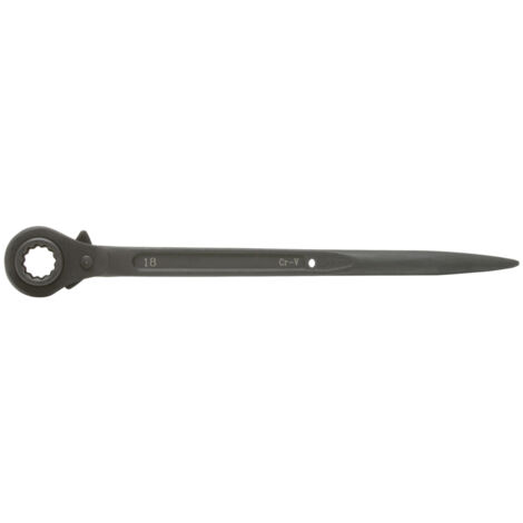 KS Tools - Clé à cliquet à douille réversible spéciale montage échafaudage, 19x24 mm - 522.1924