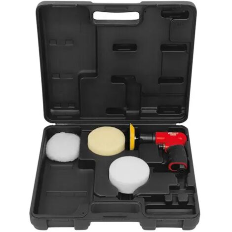 Kstools – Mini ponceuse pneumatique coudée 150W – 5 pièces – Poignée ergonomique – Pour espaces restreints – Système anti-vibrations