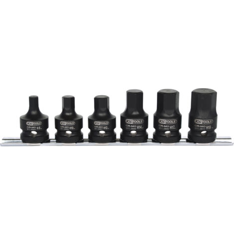 KS Tools - Jeu de 6 douilles tournevis à chocs 6 pans 1/2’’, 8-10-12-14-17-19 mm - 515.1102 (1/2)