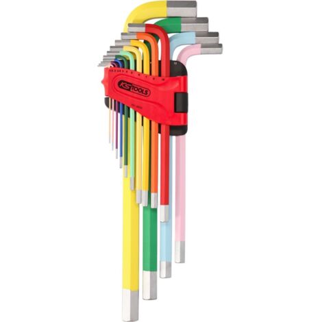 Jeu de clés mâles coudées à six pans creux, extra longues, 14 pcs (1/4)