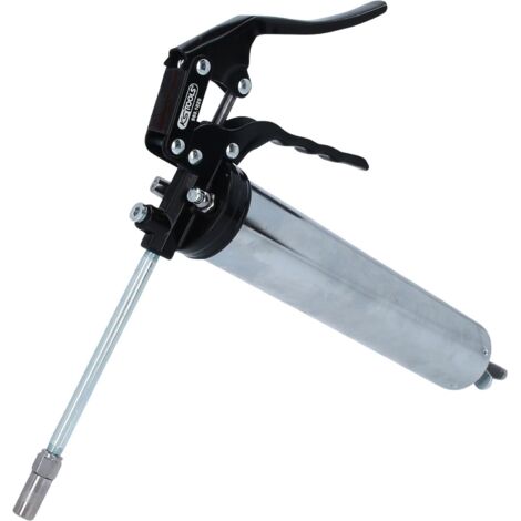 Ks Tools – Pompe à graisse manuelle 350mm – Tuyau rigide – Capacité 400g – Pour graissage pièces mécaniques – Finition chromée