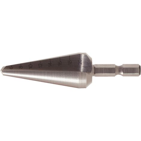 Foret aléseur conique HSS sur porte-embout, Ø 5-22 mm (1/2)