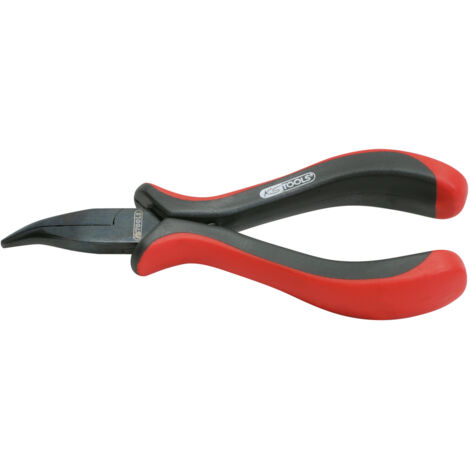 KS Tools - Pince électronique à bec demi-rond coudé à 45°, 130 mm - 500.7022