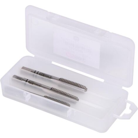 Ks Tools – Jeu de tarauds à main HSS M8x1,25 – 3 pcs – Pour métaux jusqu'à 800 N/mm² – Norme DIN 352 – Tolérance ISO 2/6H