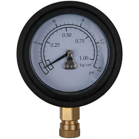 KS Tools - Manomètre Ø 75,0 mm, 0 - 1 bar avec raccord rapide 1/4'' - 150.2327