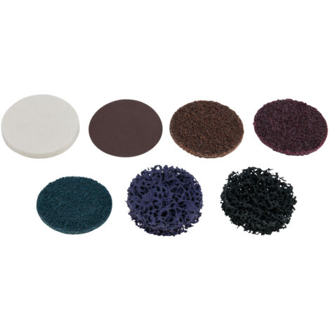 KS Tools - Lot de 10 disques de ponçage brun 50,0 mm - papier de verre - Grains 240 - 515.5082 (1/2)