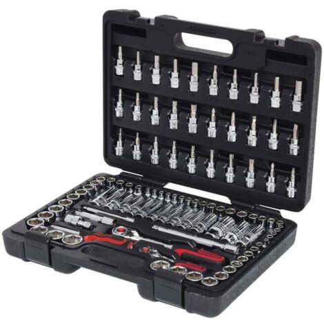 Kstools – Coffret multi-outils 99 pcs – Acier chromé vanadium – Système Flank Traction pour meilleure prise – Angle de reprise 5°