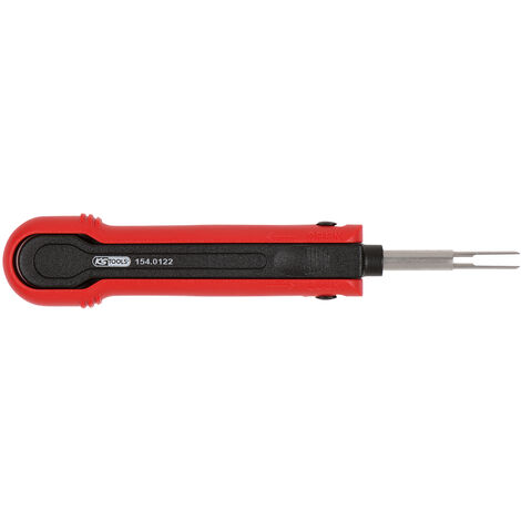 KS Tools - Extracteur de cosses pour connecteurs plats et Faston - 4,8 / 5,8 / 6,3 mm - 154.0122 (1/2)