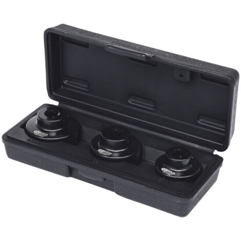 Kstools – Jeu de cloches filtre à huile 3 pièces 3/8' – Entraînement 6 pans – Coffret robuste – Serrage conforme constructeur (1/5)