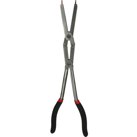 KS Tools - Pince à circlips à double articulation pour circlips intérieurs, 345 mm - 500.7036