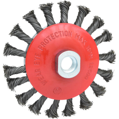 KS TOOLS Brosses acier ovales meuleuses 0,5mm, Ø 115mm ( 340.0049 ) (1/5)