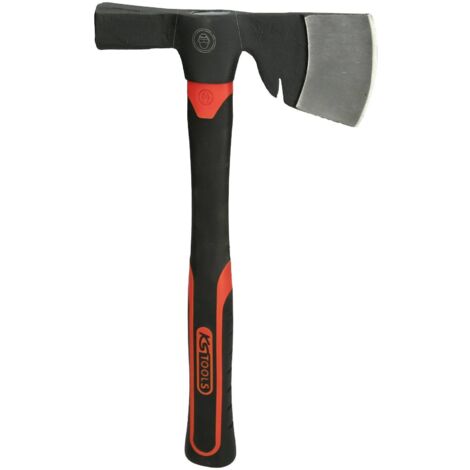 Ks Tools – Hachette de plâtrier 600g – Manche en fibre de verre – Tête avec arrache-clou – Longueur 310mm pour travaux de plâtrage