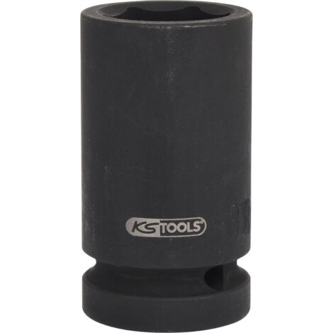 Kstools – Douille à chocs 6 pans longues 1' 41mm – Acier chrome-molybdène – Carré d’entraînement DIN 3121 – Pour machines professionnelles