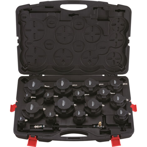 Kstools – Kit de test de pression Turbo 17 pcs – Pour moteurs essence et gazole – Diagnostic rapide des fuites – Coffret robuste en plastique
