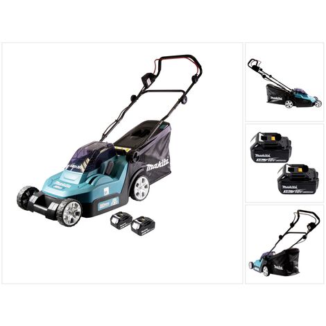Makita – Tondeuse à gazon sans fil 36V avec 2 batteries 3,0Ah – Largeur de coupe 36 cm – Bac 40L – Technologie XPT pour protection contre l'eau - CM 40 L (1/5)