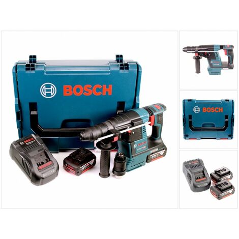 Bosch GBH 18V-26 F Marteau perforateur sans fil 18V 2,6J brushless SDS plus + 2x batterie 5,0Ah + chargeur rapide + L-Boxx (1/5)