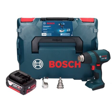 Bosch GHG 18V-50 Professional Pistolet à air chaud sans fil 18 V 300 C / 500 C + 1x batterie 4,0 Ah + L-Boxx - sans chargeur