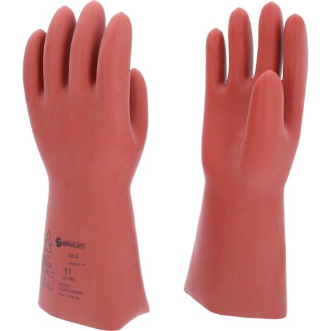 Gant de protection pour électricien à protection mécanique, taille 11, classe 0, rouge