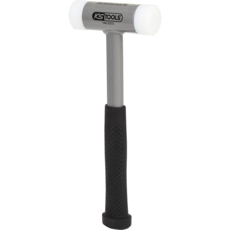 KS Tools - Maillet à embouts plastiques anti rebonds, manche acier, L, 295 mm, Ø 35 mm - 140.5272