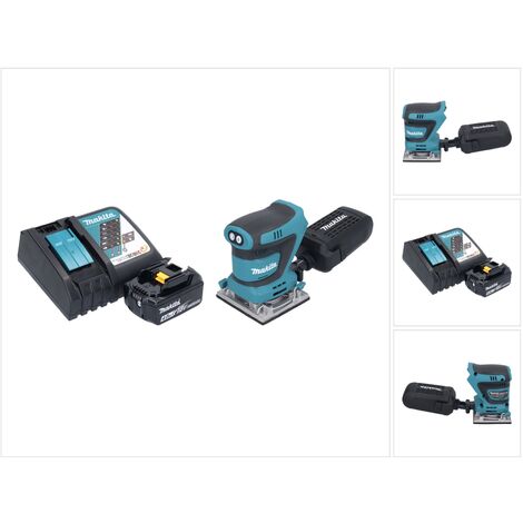 Makita DBO 484 RM1 Ponceuse vibrante sans fil 18 V 112 x 102 mm + 1x batterie 4,0 Ah + chargeur