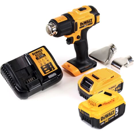 Pistolet Thermique Sans Fil Dewalt 20V – écran LCD, 5 Buses Et Température Réglable De 50°C à 550°C Pour Tous Tes Projets